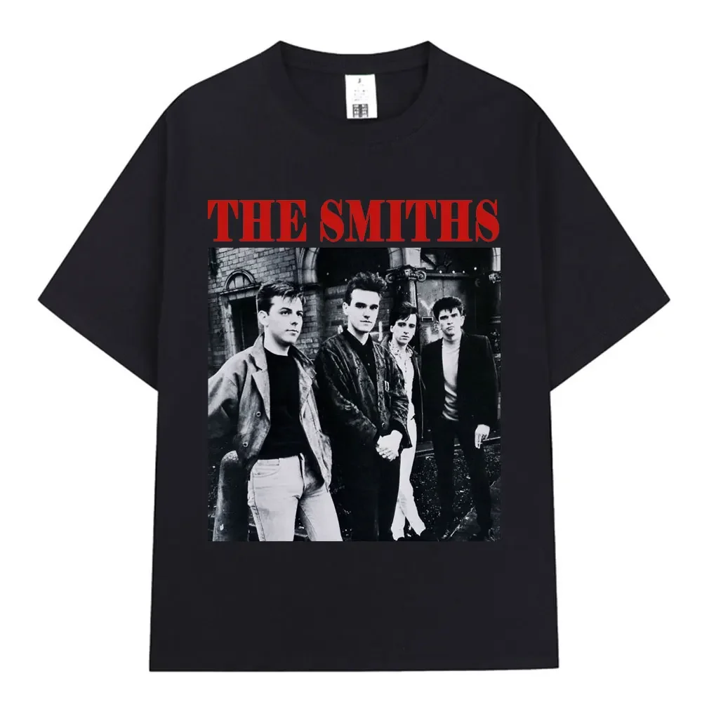 

The Smiths Women Men Cotton T-shirt Retro Commemorative Classic Printed T-shirt Pure Cotton Street Wear Loose T-shirt