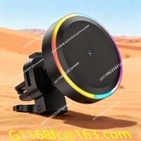 15W Magnetic Wireless Charging Car Holder Air Outlet Navigation Phone Holder Suction Cup Wireless Charger