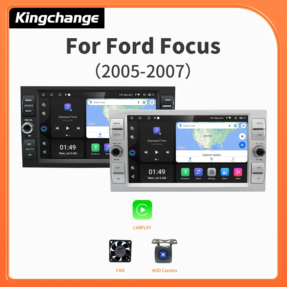 

Kingchange 8" Android Car Radio Multimedia Player Stereo For Ford Focus 2 Kuga Fiesta Mondeo 4 C-Max Carplay Navi BT GPS Wifi