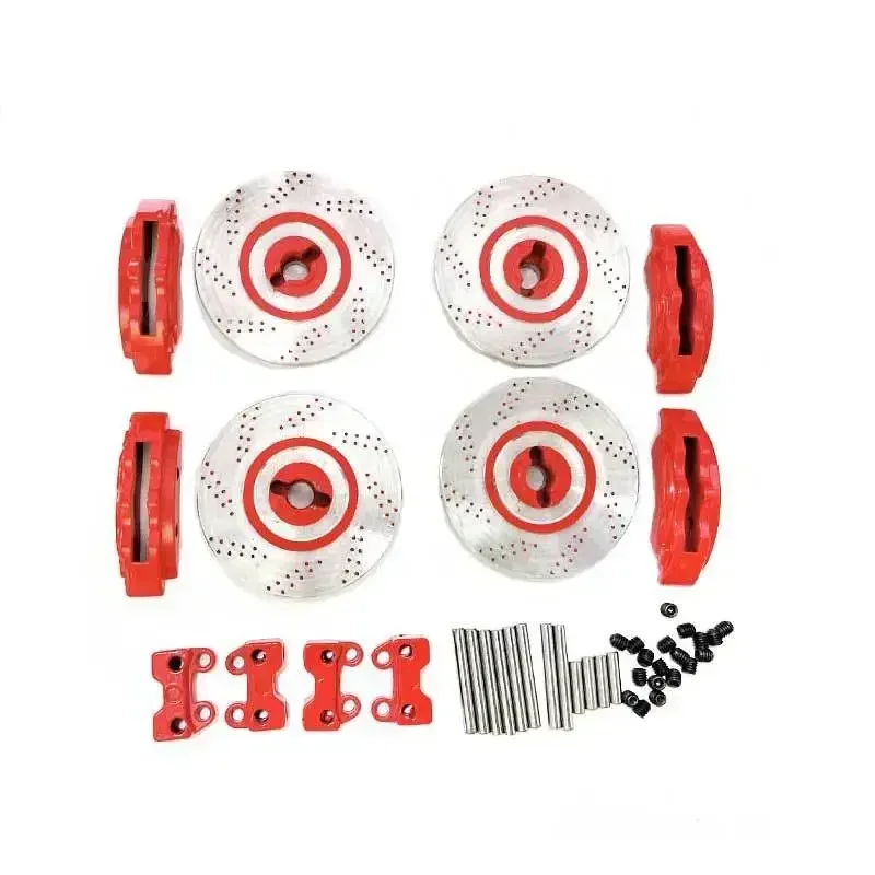 

4PCS Alloy Brake Discs & Calipers for Traxxas TRX4 Defender – 1/10 RC Crawler Car Accessories