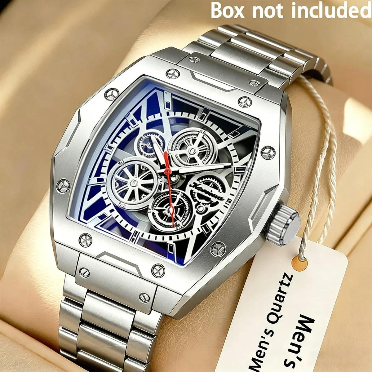 1pc Luxury Men's Casual Quartz Watch, Featuring a Stylish Oval Dial, Specially Designed for Business Style