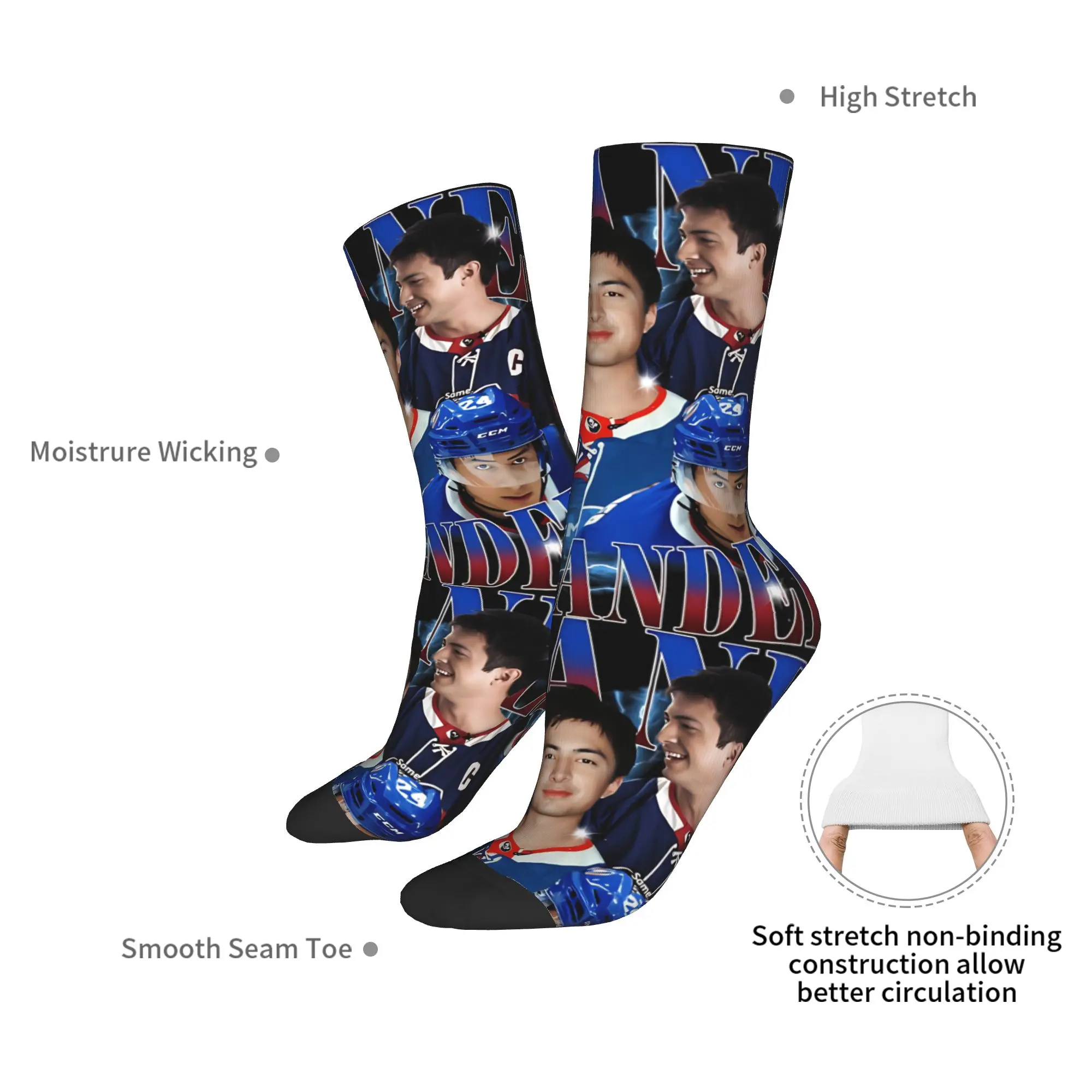 Cool Heated Rivalry Vintage Ilya Rozanov Licks Shane Hollander Face  Basketball Socks Crew Socks for Women Men Sweat Absorbing