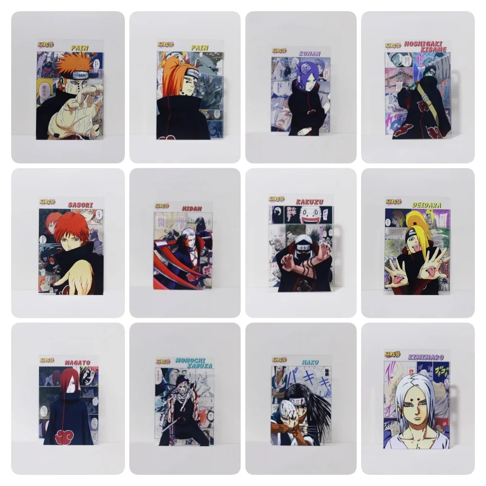 DIY NARUTO Uzumaki Naruto Gaara Uchiha Sasuke Kakashi Acrylic Card Brick Original Self-produced Anime Movie Crystal Brick