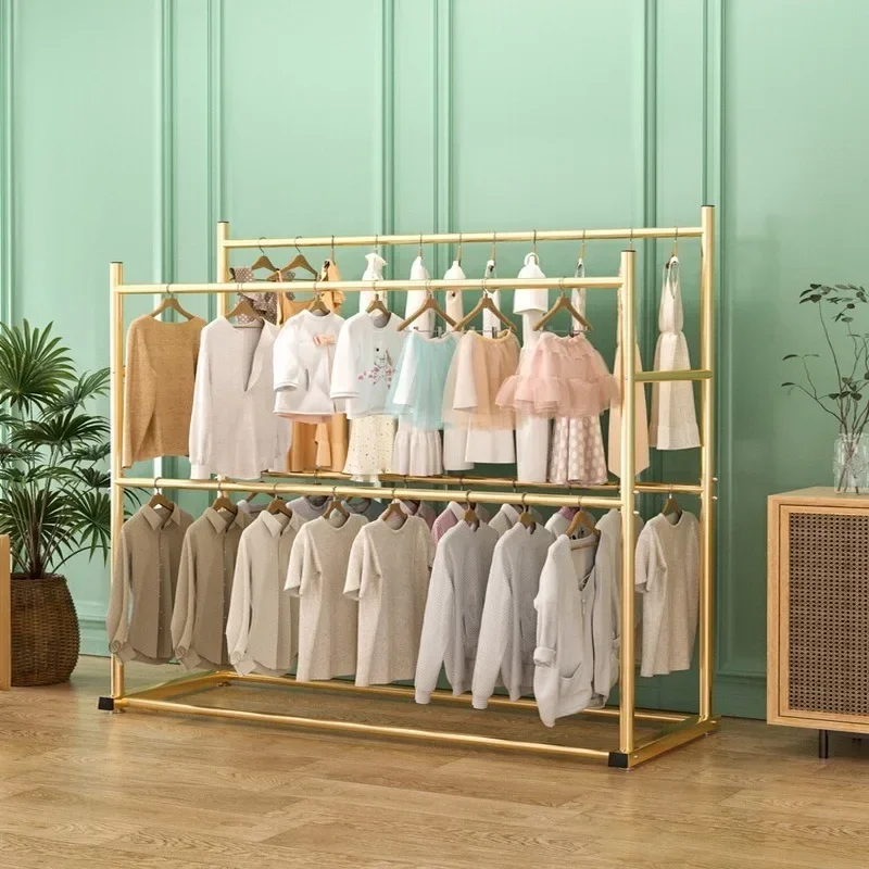 

Clothes Rack with Wheels Hall Furniture Bedroom Storage Multi-Layer Standing Shelves with Easy Installation Portable