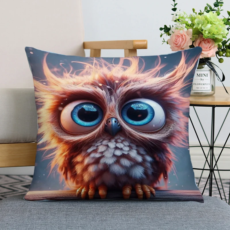 

Cushion Cover for Ornamental Pillow Cases Owl Room Decor Decorative Pillowcase Pillowcases for Pillows 45x45 Cushions Cover Sofa