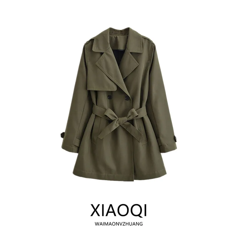 

Fall 2025 Women's Loose Casual Double-breasted Windproof Coat New Arrival Faionable Versatile Outerwear 8073256