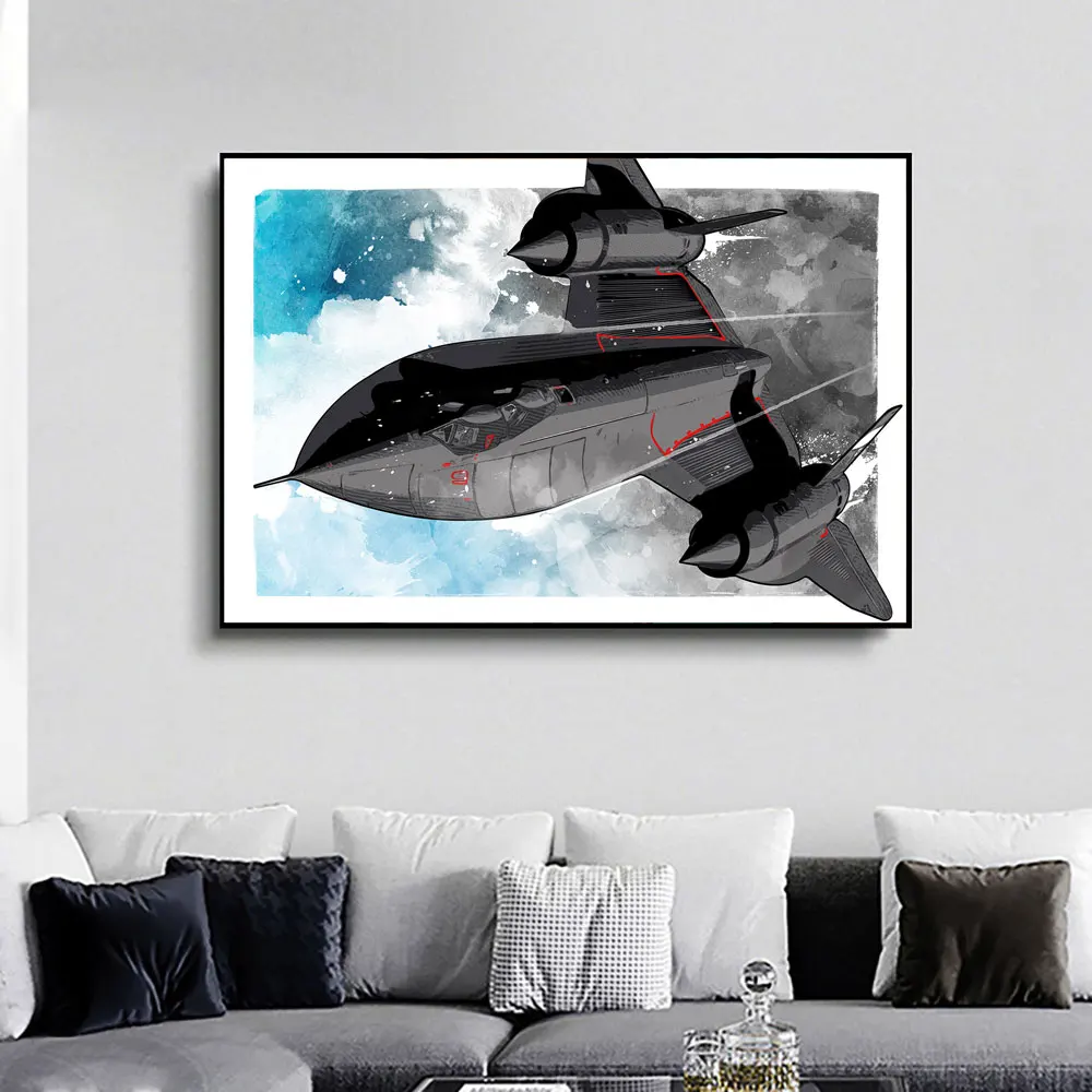 Modern Abstract Combat Aircraft F16 F22 Posters Wall Art Classic American Airplane Painting Painting for Living Room Home Decor