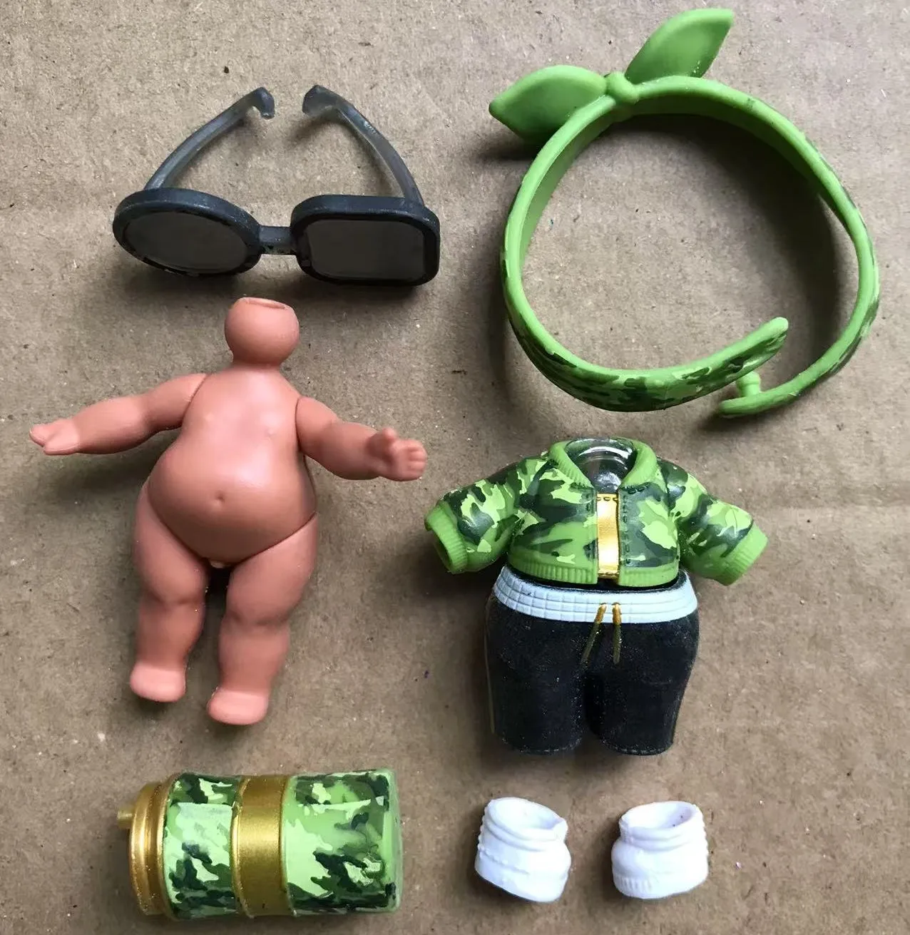

MINISO LOL Little Boy Dolls Hat Body Milk Bottle Glasses Clothes Doll Set With All Accessories DIY Doll Dressing Part