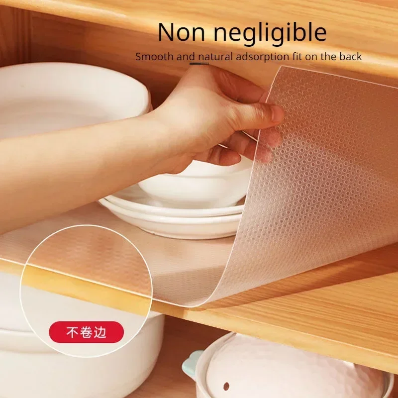 Reusable Drawer Liners Washable Dustproof and Non-slip Placemats Kitchen Cabinet Mats Refrigerator Non-slip Liners Shelf Paper