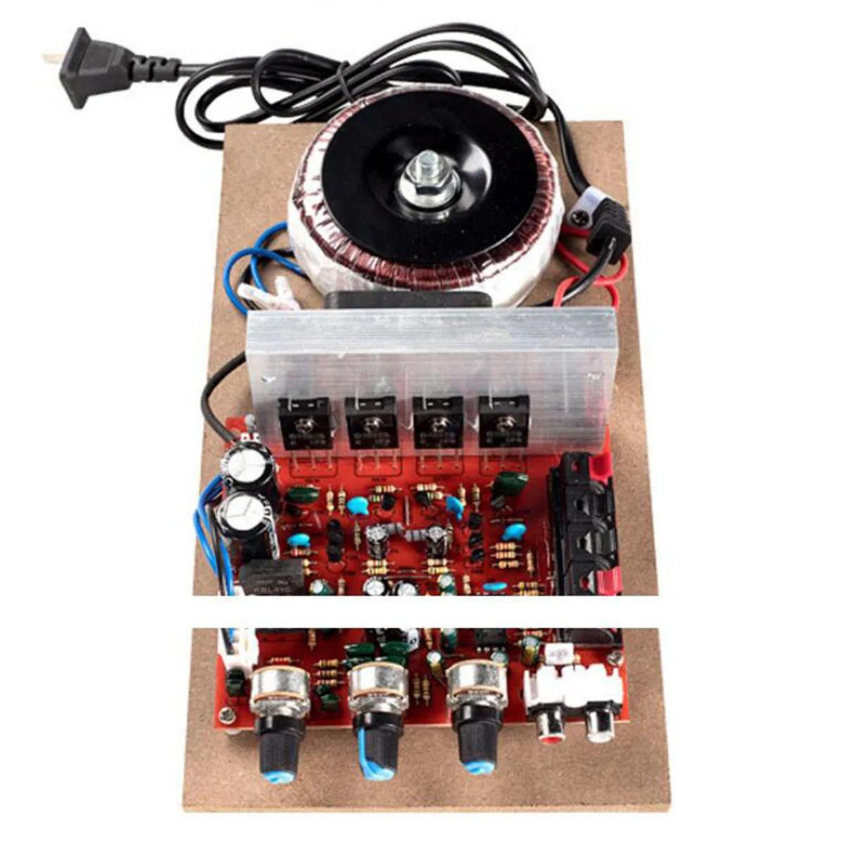 DIY Modified 200W Audio Power Amplifier Aluminum Plate Stereo USB HiFi Speaker Digital Amplifier-US Plug