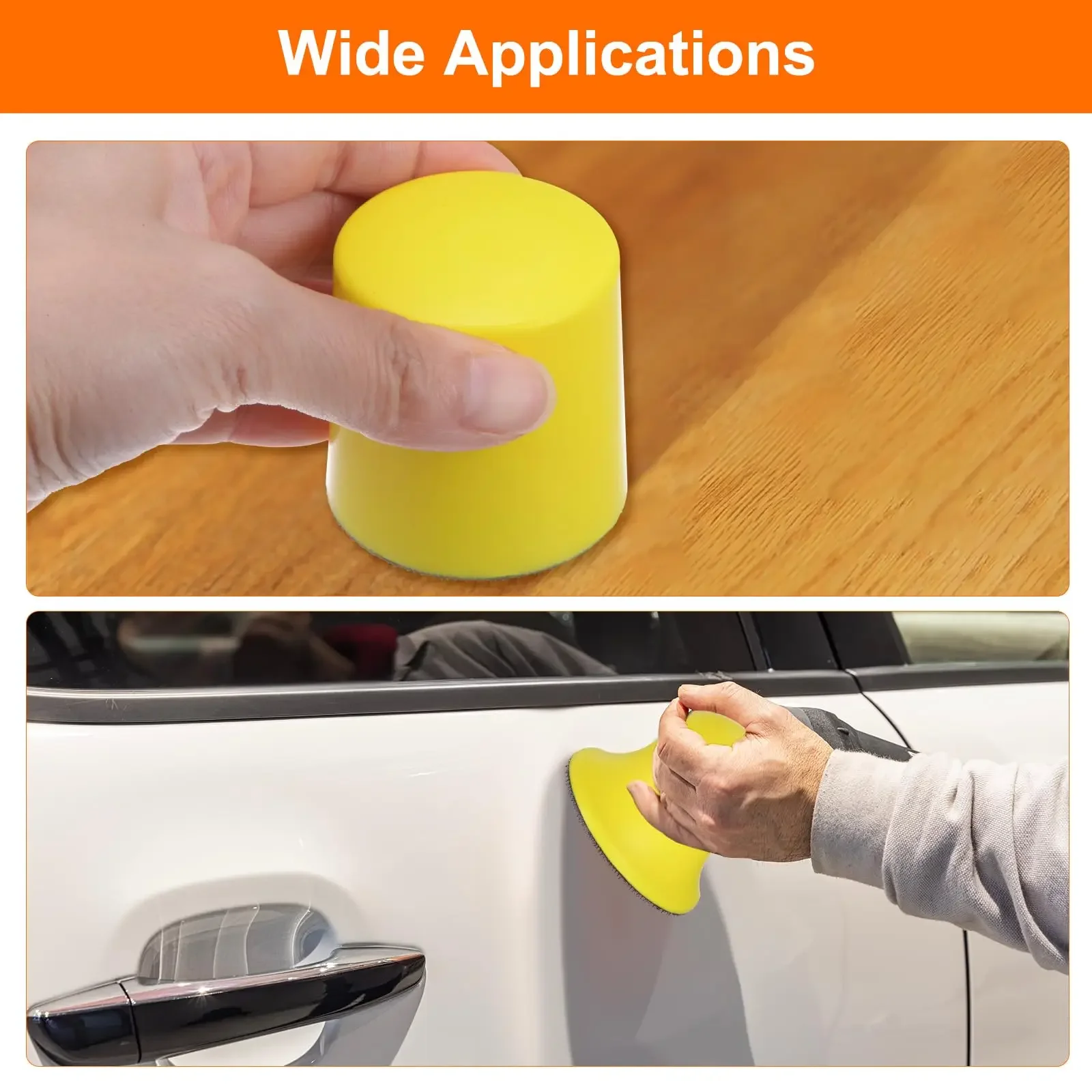 Papier de verre à crochet et boucle de 2 pouces, 2/10/102 pièces avec blocs de ponçage à la main, grains assortis de 60 à 3000 pour le polissage des miroirs du bois et du métal