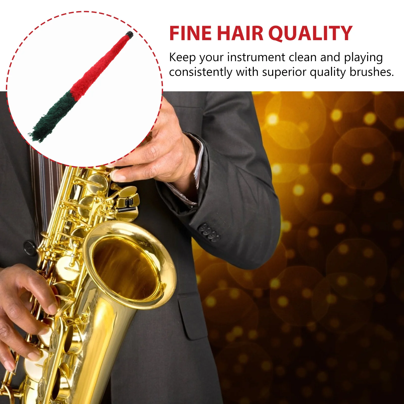 

Sax Brush Cleaning Utility Saxophone Maintain Care Tool General Accessory Supple for
