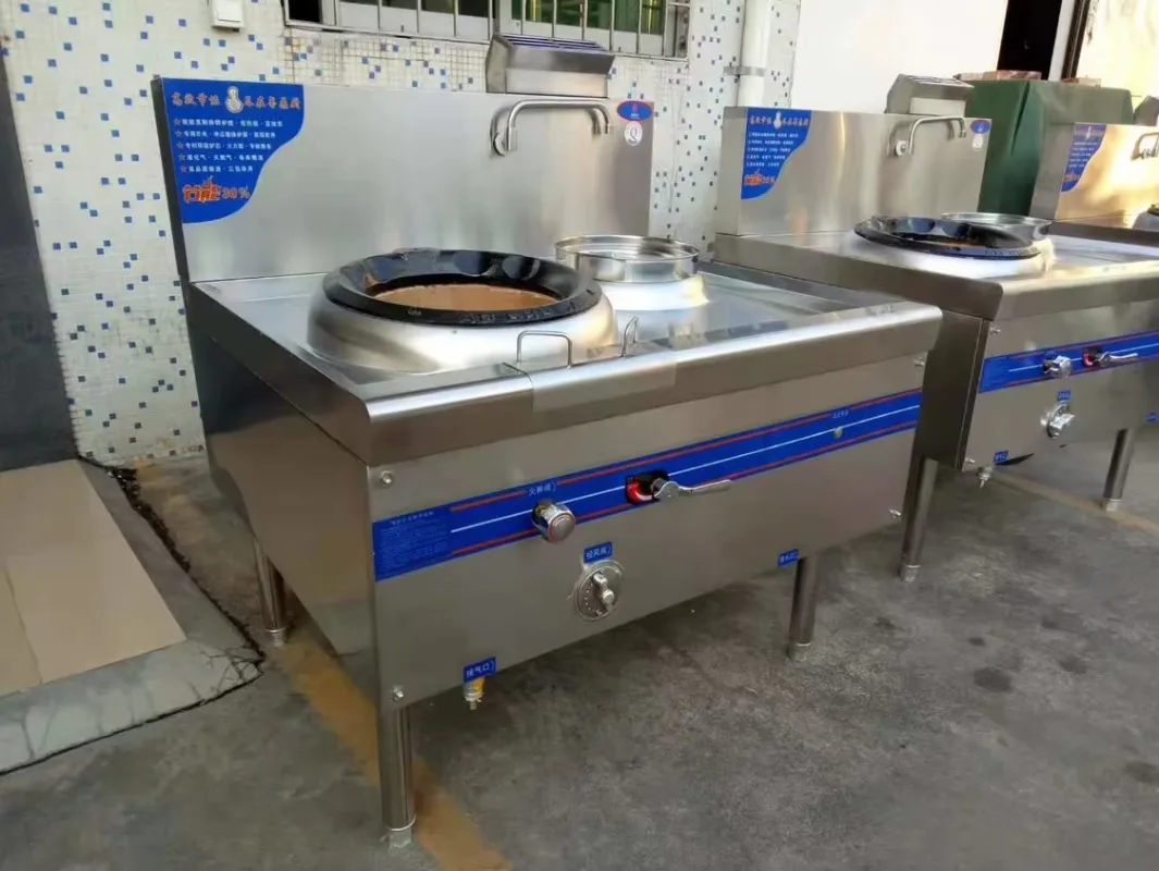 Commercial Kitchen 2 Burner Gas Wok Range LPG Stove Chinese Cooker 2 Plate for Restaurant Cooking Equipment Custom