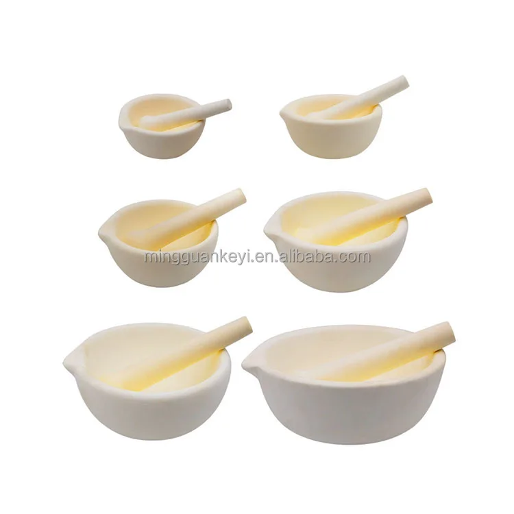 Laboratory Alumina Corundum Ceramic Mortar and Pestle