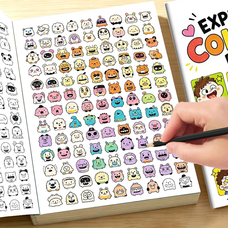 Expression Coloring Book for Kids Learn Emotions Cartoon Face Animal Coloring Pages Preschool Emotion Recognition Activity Book
