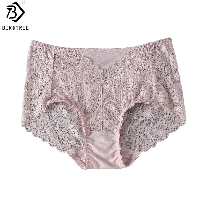 

Трусики Birdtree, 2 шт., 100% натуральный шелк, женские, со средней посадкой, сексуальные, кружевные, вязаные, дышащие, новинка весны 2026, A62243JF