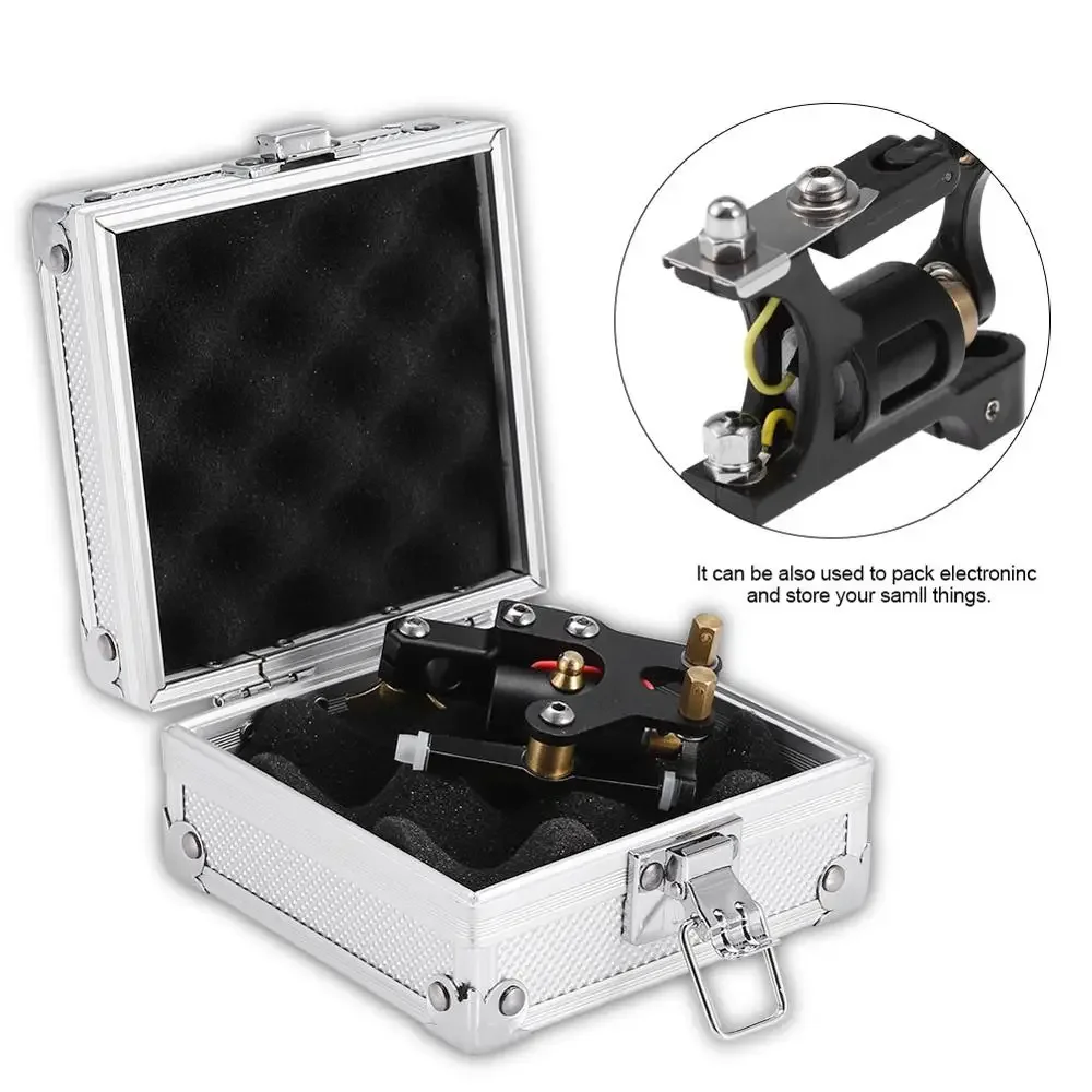 Quality Aluminum Alloy Tattoo Case Packagy Tattoo Machine Gun Carrying Storage Packing Box with Lock Design Tattoo Aluminum Box