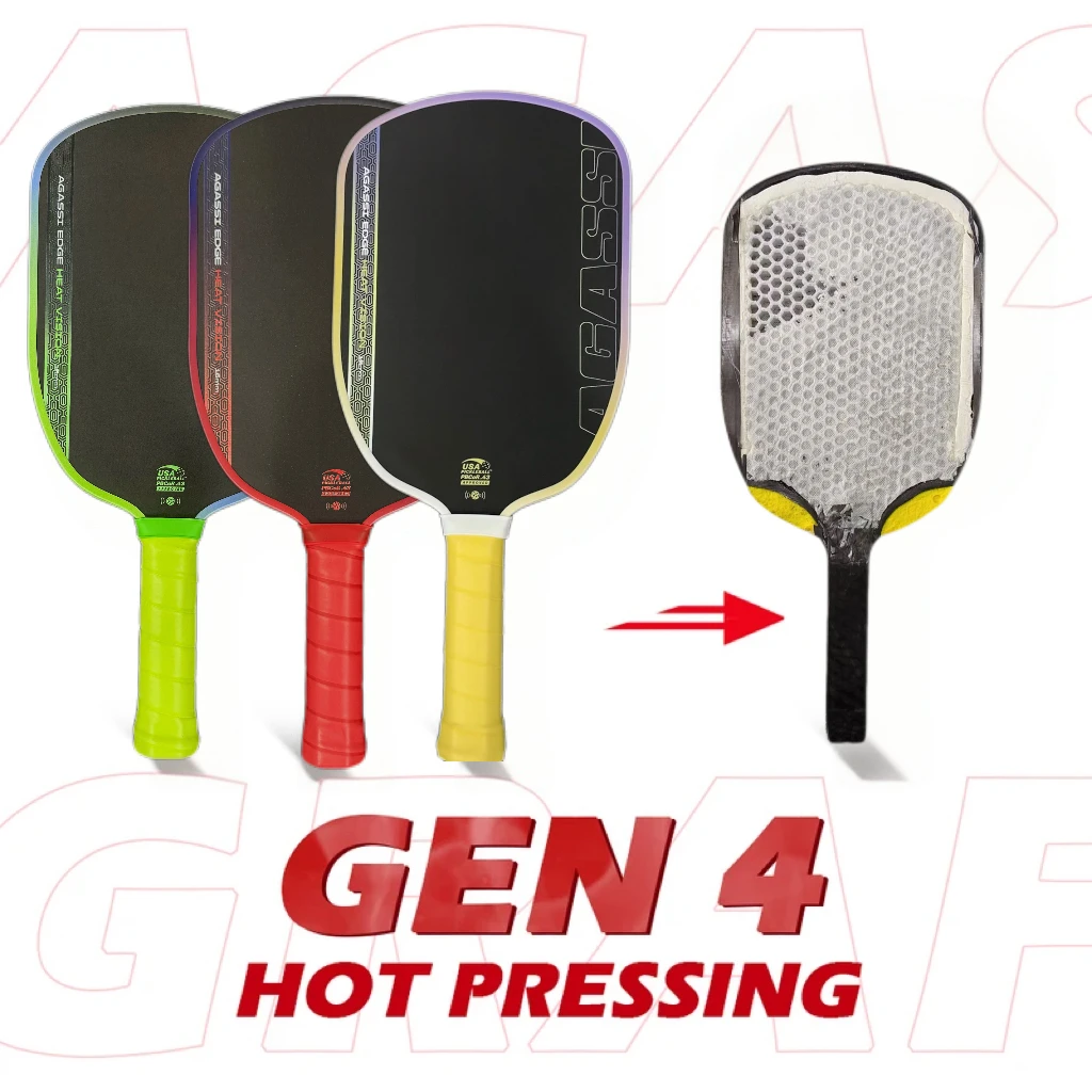 

Agassi Pro IV 16mm fourth-generation pickleball paddle, equipped with a TFP foam core and T700 carbon fiber