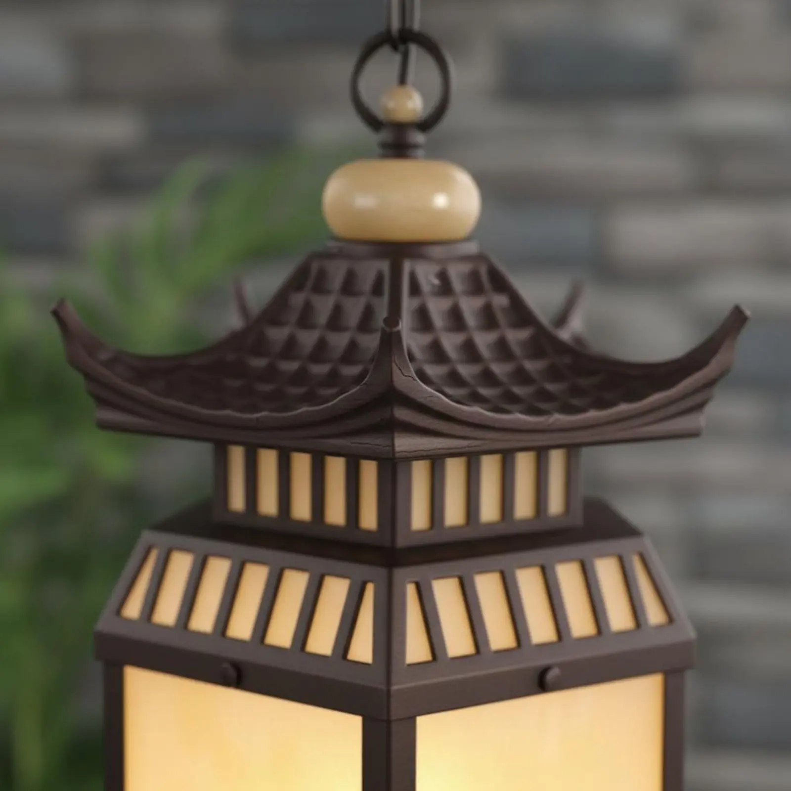 Chinese Design Lantern Lamp Decorative Outdoor Hanging Lantern Outdoor Hanging Light Warm Radiance Pagoda Ceiling Light - view 6