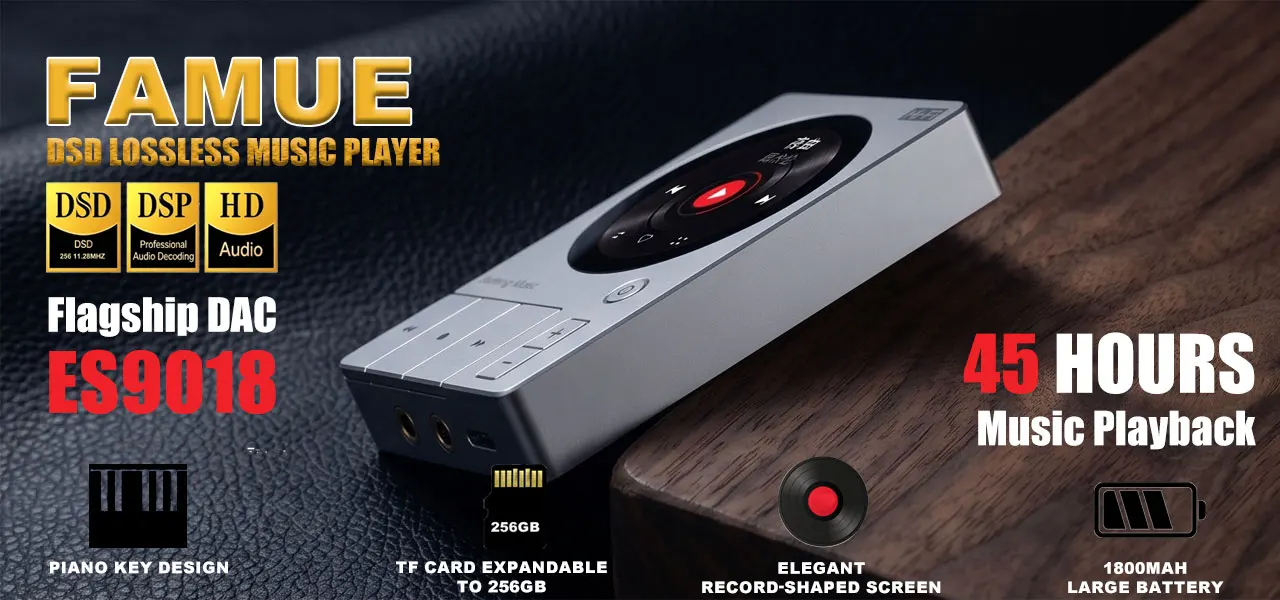 HiFi-Musik-MP3-Player Bluetooth 5.3 Verlustfreier MP3 FLAC APE DSD256 DAC 1,5" IPS-Touchscreen OTG-Funktion Tragbarer Walkman ES9018 – Detail 1