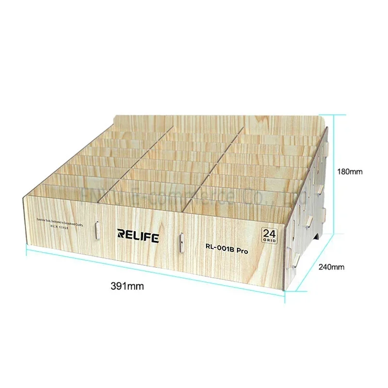 RELIFE RL-001B Pro 24, коробка для управления сотовым телефоном, деревянная перегородка для хранения, регулируемая перегородка в форме лестницы, настольная организация, стойка