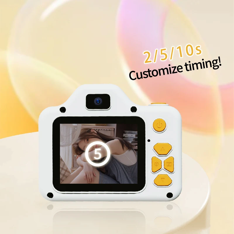 Cute Mini Camera HD Dual-Lens Digital Camera with 32g SD Card Camera with Video Recording Music Games Birthday Children Gift