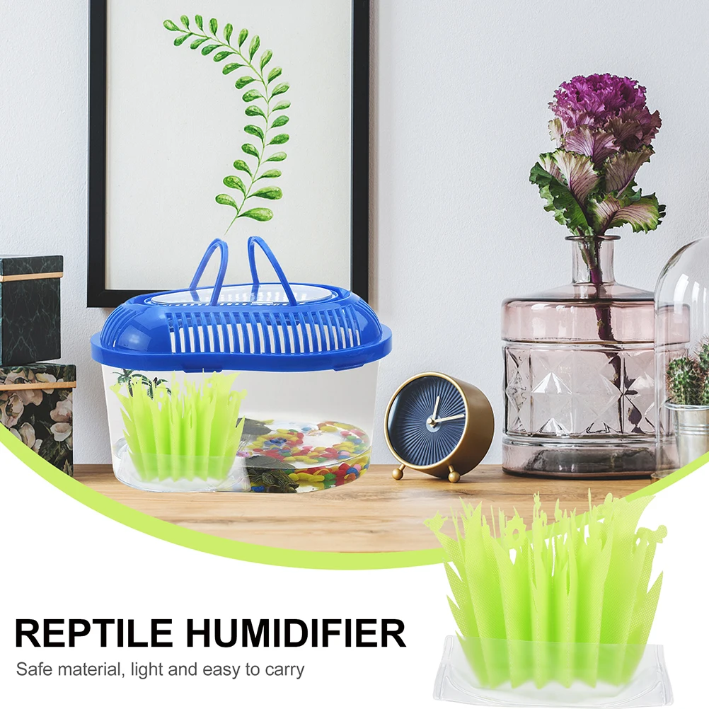 

3pcs Tank Simulated Plants Decorative Terrarium For Crawl Pets Unplugged Reptile Box Plant Shaped Humidifier Terrarium