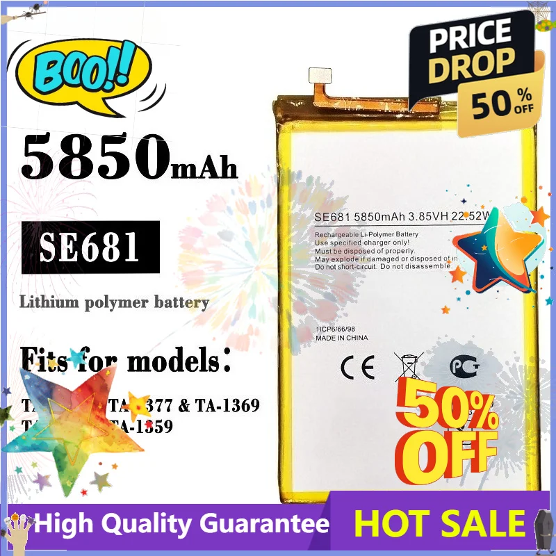 SWZY New SE681 3.85V 5850mAh High Quality Battery for Nokia C30 TA-1357 TA-1377 TA-1369 SE681 Battery