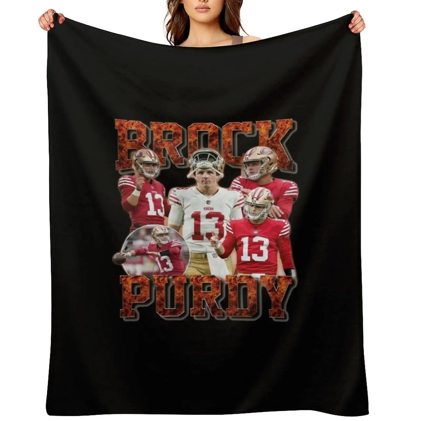 

Brock Purdy 13 Throw Blanket Blankets For Bed Soft Plaid anime decorative Blankets