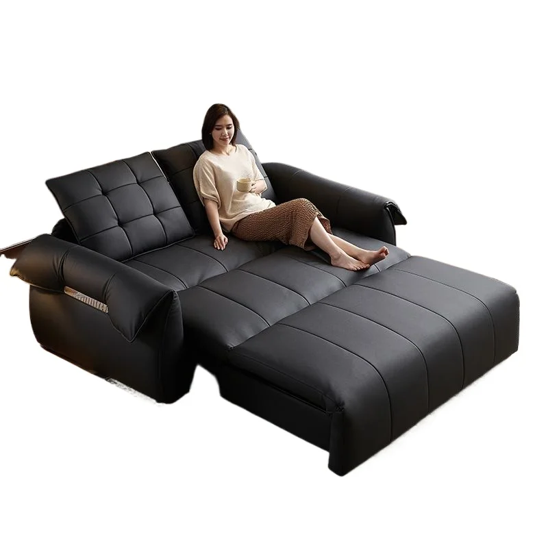Electric intelligent folding sofa bed, dual-purpose double multi-function folding