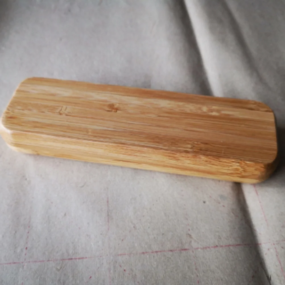 Caixa de lápis de madeira, caneta de bambu, multifuncional, suporte de papelaria para casa, escritório, material de estudo, organizador com dois slots