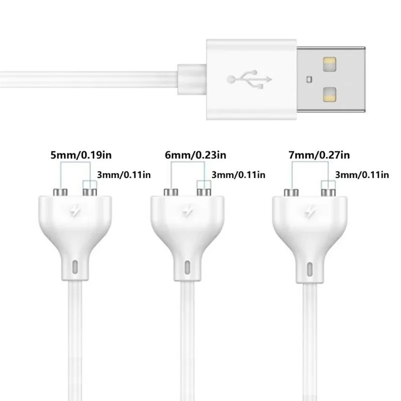 Magnetic Charging Cable center spacing 2P 5mm 6mm 7mm Magnet USB Power charger for Beauty instrument Smart device