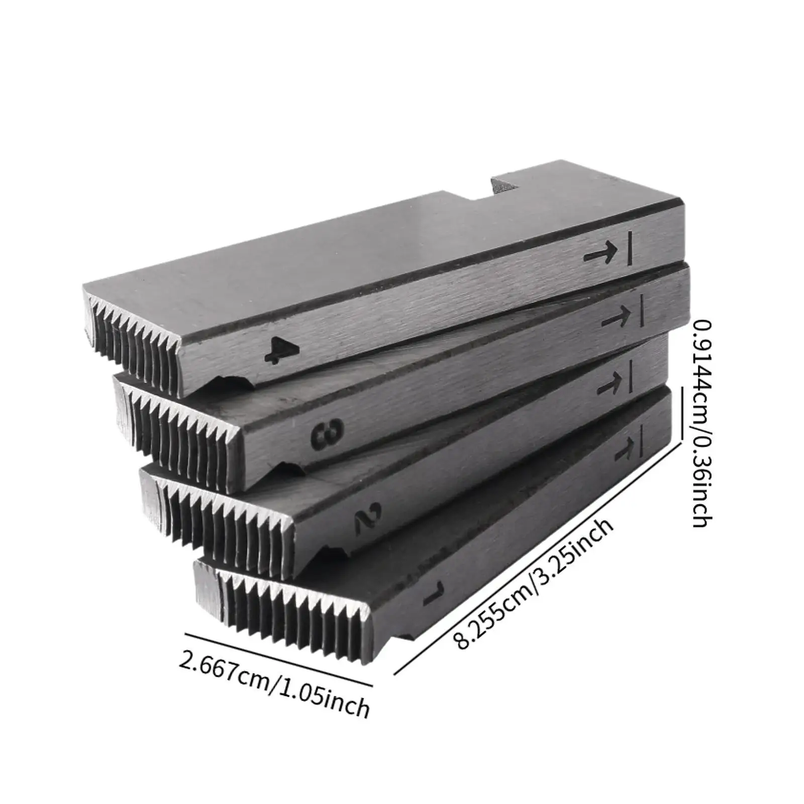 4x 47745 Threading Machine Dies Sturdy Versatile Professional Alloy Steel