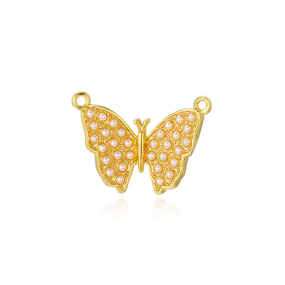 3 popular fashion zircon bow double hole connector with bracelet necklace DIY jewelry handmade accessories making materials