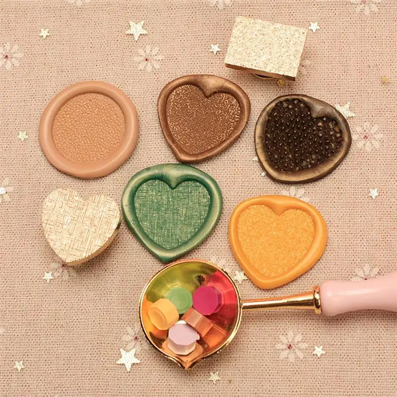 Retro Sealing Wax Stamp Head Blank Frosted Stamp Fire Paint Seal Wax Heads DIY Scrapbooking Envelope Christmas Invitation Craft