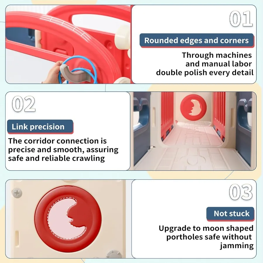 مجموعة لعب للأطفال الصغار 12 في 1 مع أرجوحة داخلية ومجموعة منزلق ملعب للأطفال الصغار بعمر 1-3 سنوات، قاعدة متسلق متينة #5