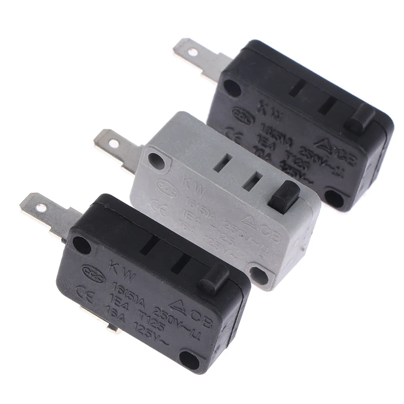 2pcs Micro Switch Microwave Oven KW16(5)A 250VAC Microwave Oven Door Micro Normally Open Close Switch