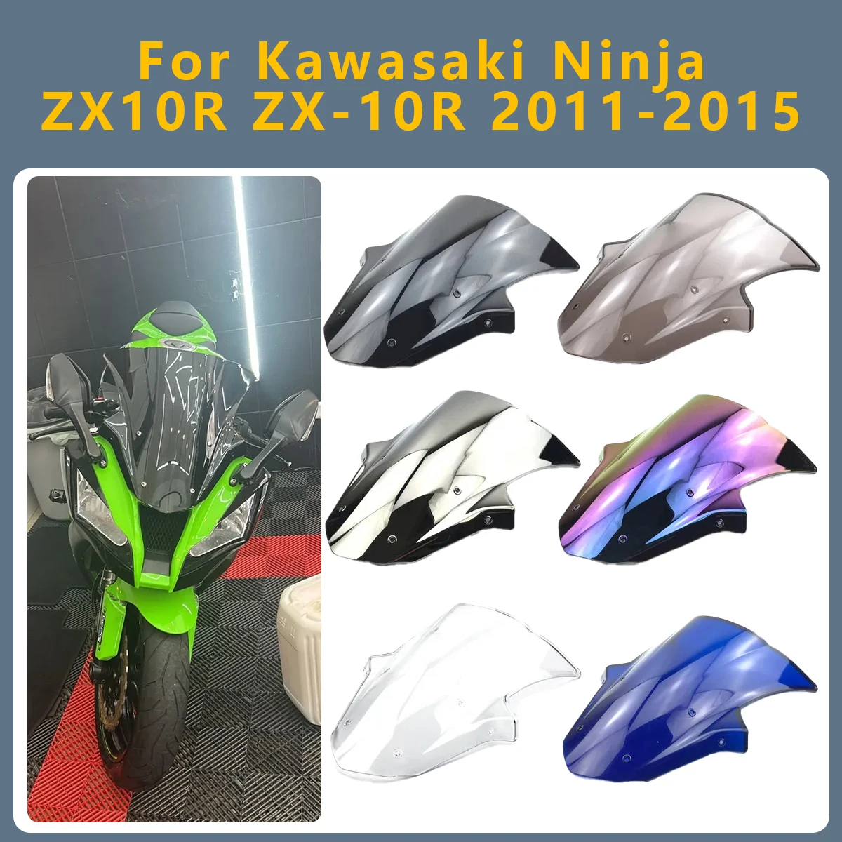 

Motorcycles Windscreen Windshield Wind Deflectors Screen For Kawasaki Ninja ZX-10R ZX10R ZX 10R 2011 2012 2013 2014 2015