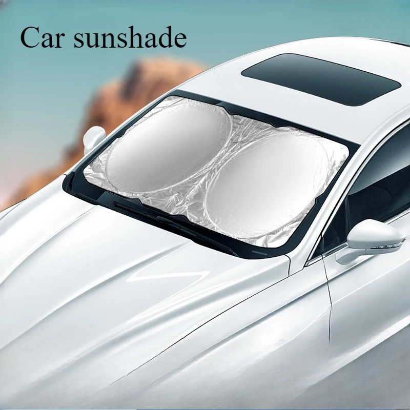 Car sun shield Front windshield sun shield New folding double ring sun shield car front gear sun shield general purpose
