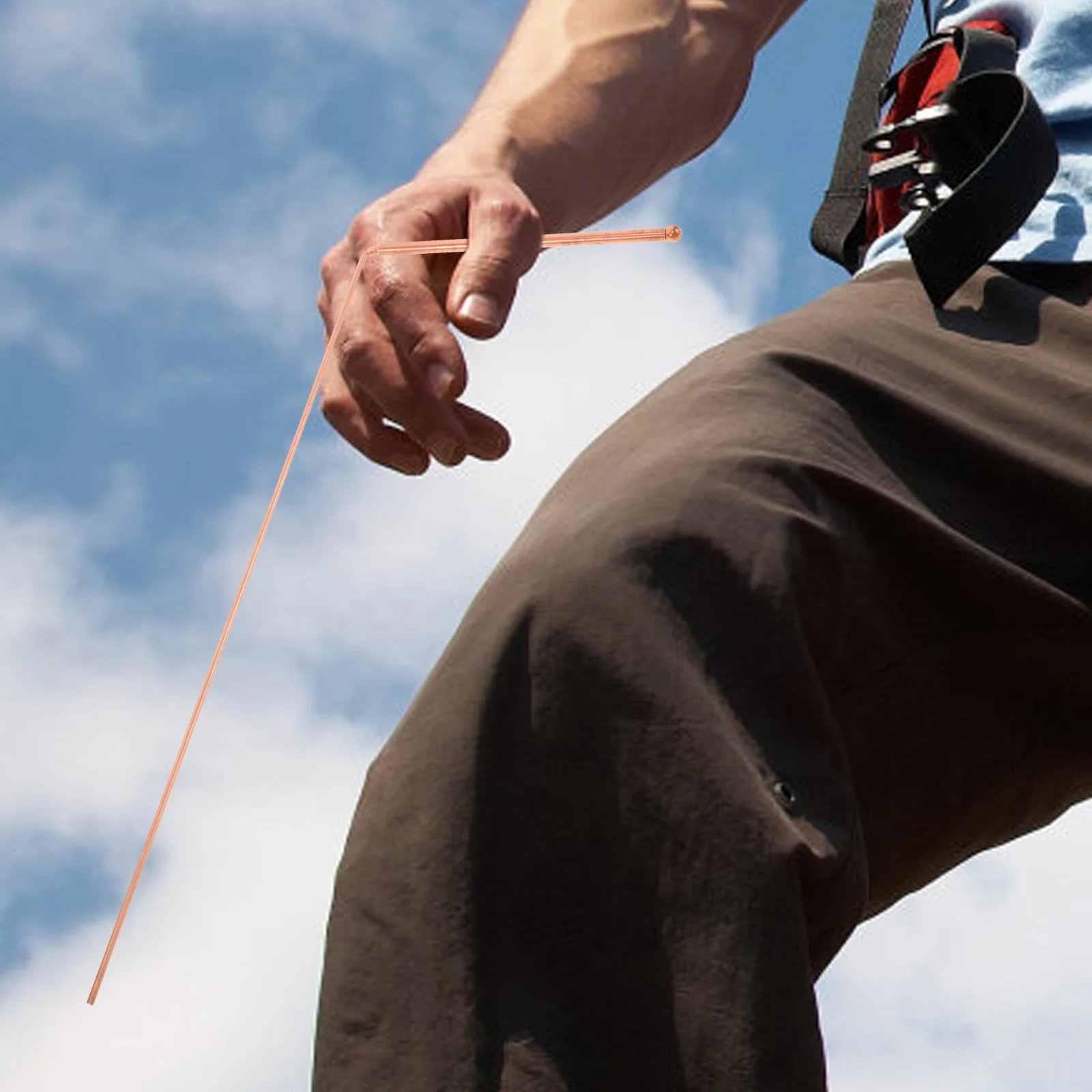 2 шт., медные лозоходные стержни, гибкие палочки для ведьминга, портативные энергетические гадальные стержни для водных вен, охоты за сокровищами и