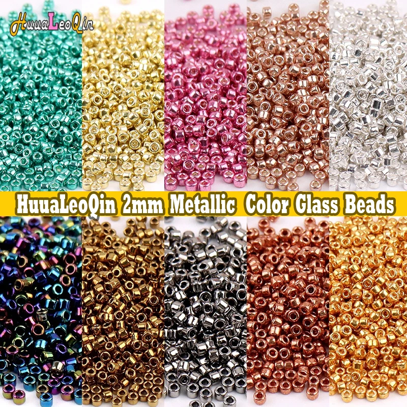 365pcs 2mm Uniform Japan Metallic Bronze Glass Beads 10/0 Spacer Seed Beads for Needlework Jewelry Making Sewing DIY Accessories