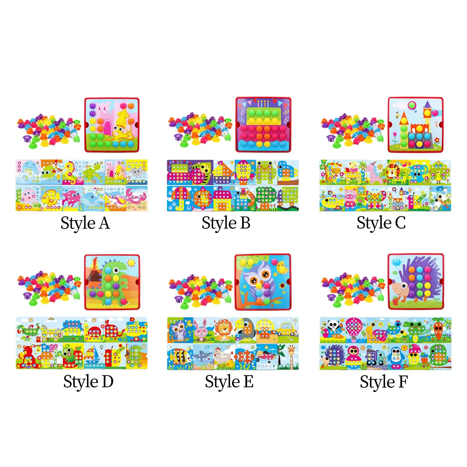 โมเสก Pegboard การเรียนรู้ของเล่นเพื่อการศึกษากิจกรรมหัตถกรรมการจับคู่สี