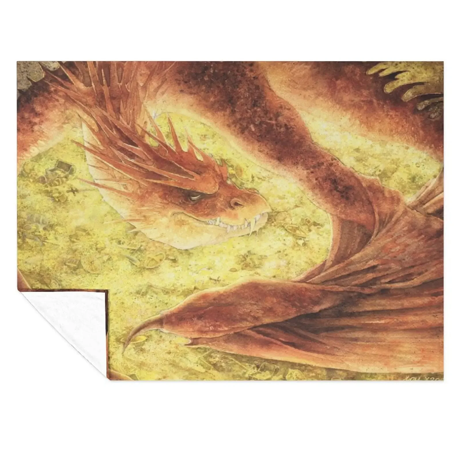 

SLEEPING SMAUG Throw Blanket Picnic for winter Luxury Brand Soft Plush Plaid Blankets