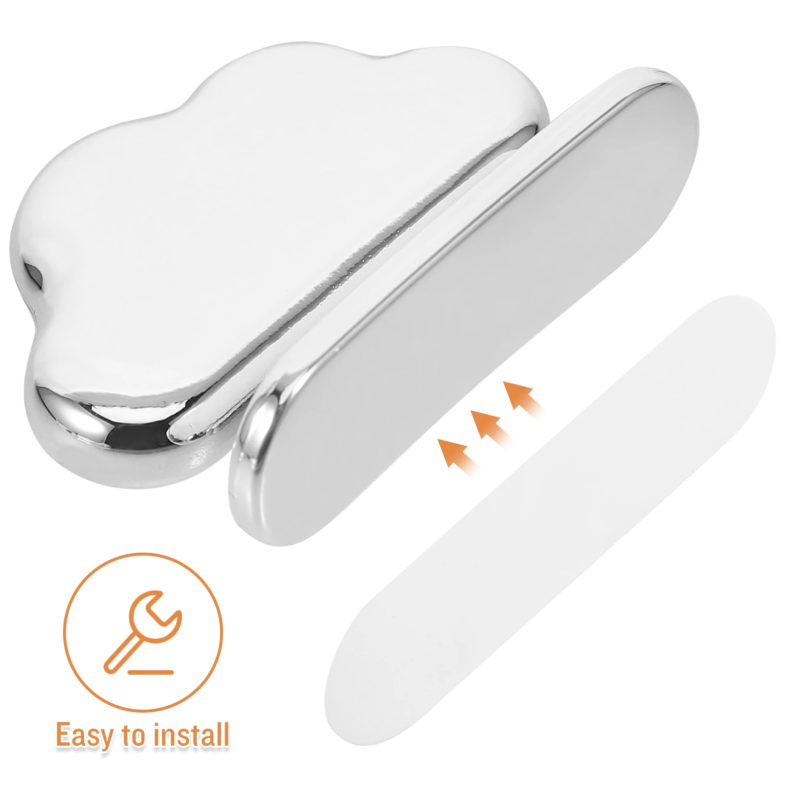 Maniglia per coperchio WC adesivo sollevatore per sedile in silicone da 2 pezzi per uso domestico, ufficio, hotel, bagno, maniglia per sedile WC