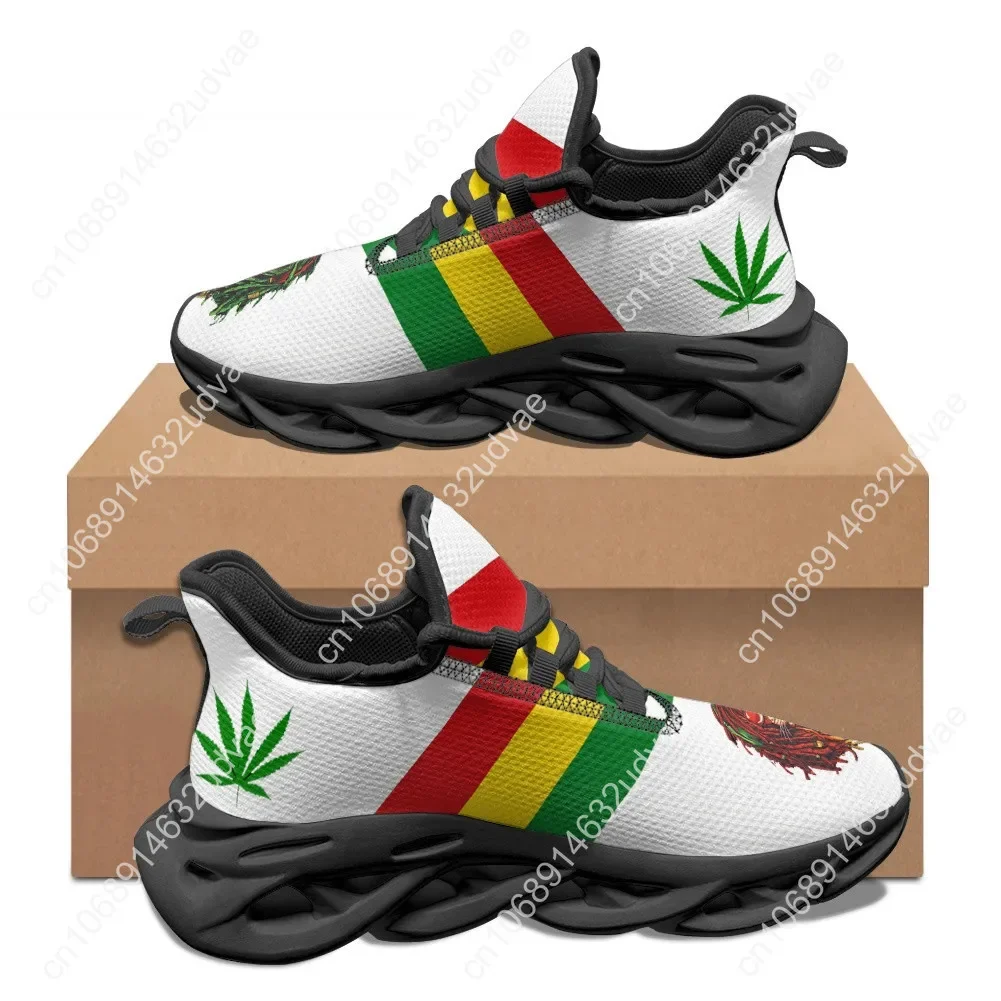 Jamaica Flag Print Female Flat Shoes Comfortable Sneakers For Women Lace Up Footwear Flex Control Zapatillas Mujer