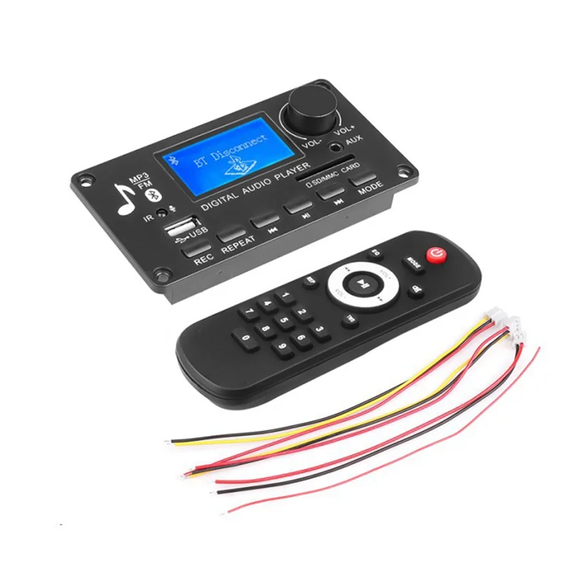 DC 12V MP3 Decoder Board Amplifier Car Radio Receiver Mp3 Player Bluetooth V5.0 USB SD Module MP3 FM AUX Recording HOT