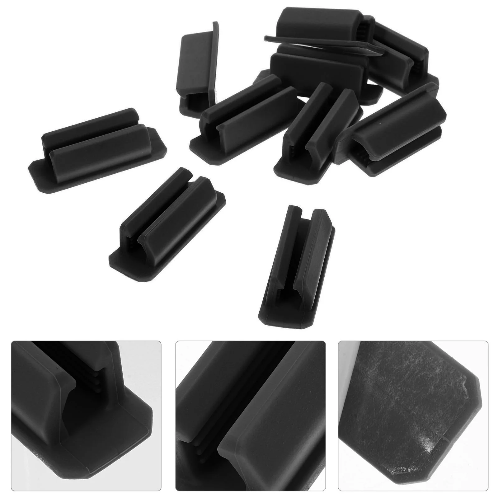 

10 Pcs Silicone Pen Holder Adhesive Clip Clips Desk Pencil Holders for Buckles Mark
