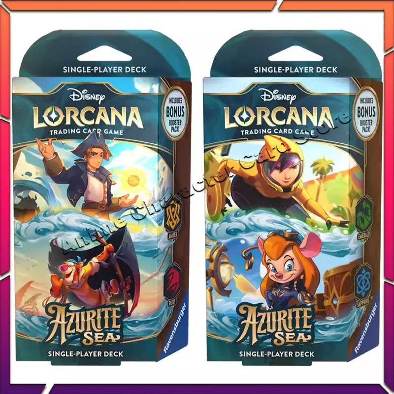 

Коллекционная карточная игра Disney Lorcana, английская версия, коробка для карт, азуритовое море, колода для одного игрока, подарки для детей