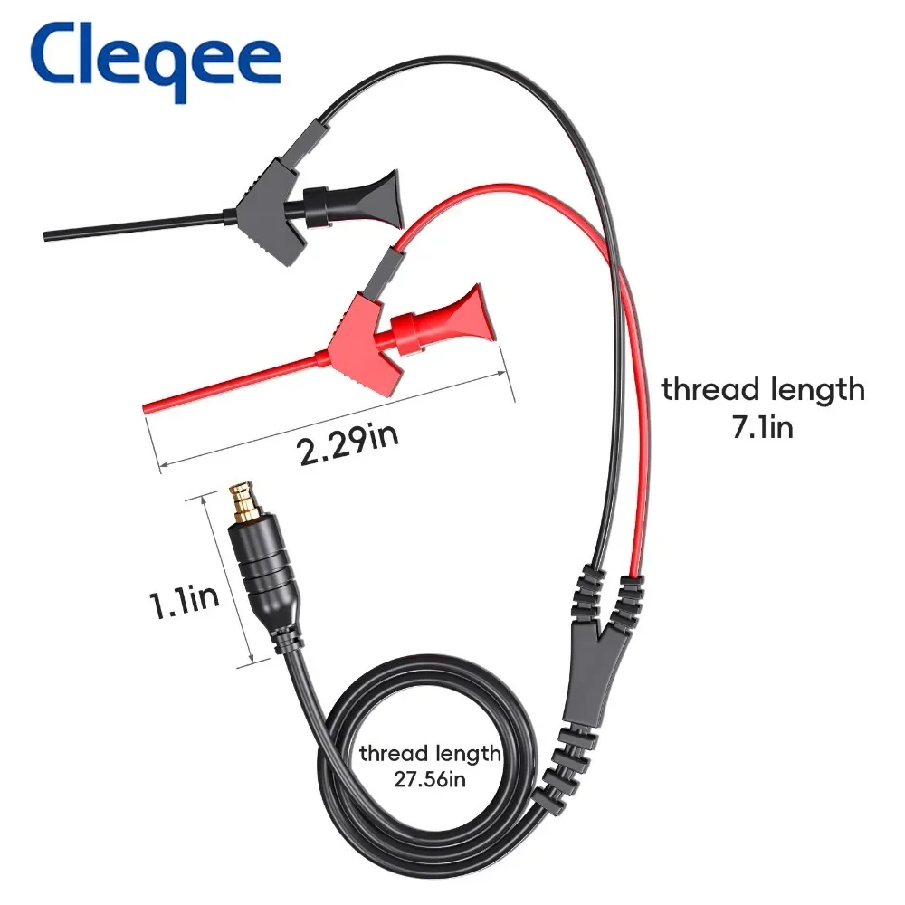 Imagem -06 - Cleqee-portátil Mini Osciloscópio Bolso Mcx Sonda de Teste Gancho Clip Âmbito Equipamentos Ds202 Ds203 Dso201