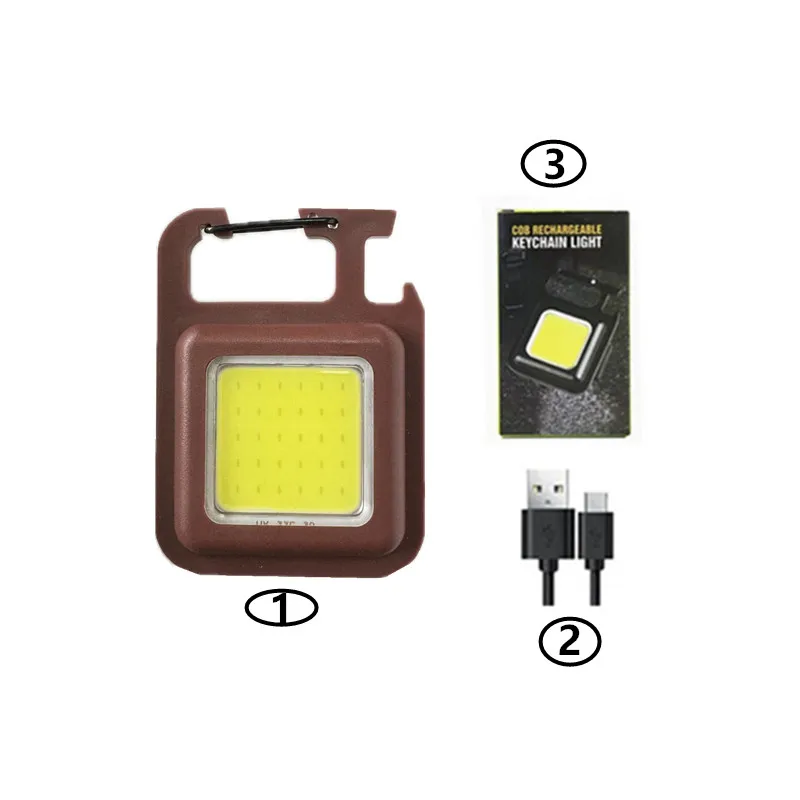 1-10 sztuk Mini LED 800 lm latarka brelok wielofunkcyjne przenośne COB lampy kempingowe USB ładowanie światła robocze wędkarstwo Lanterna